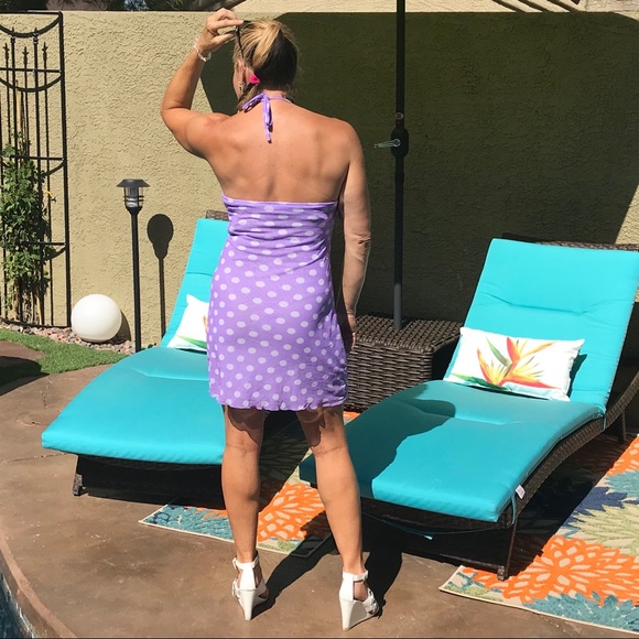 🌹Purple & white summer dress - Picture 7 of 8